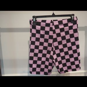 Forever21 Purple Checkered Shorts